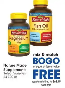 Dillons Nature Made Supplements offer