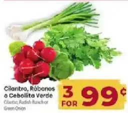 Cardenas Cilantro, Radishes or Green Onion offer