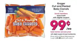 Smith's Kroger cut and peeled baby carrots offer
