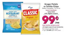 Smith's Kroger potato or tortilla chips offer