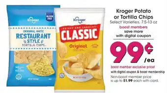Kroger potato or tortilla chips