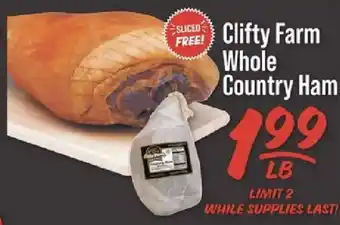 Clifty Farm Whole Country Ham