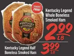 IGA Kentucky Legend whole boneless smoked ham offer