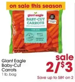 Giant Eagle Giant Eagle Baby-Cut Carrots offer