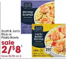 Giant Eagle Scott & Jon's Rice or Pasta Bowls offer