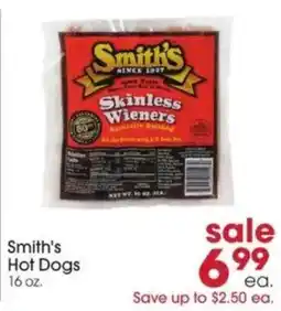 Giant Eagle Smith's Hot Dogs offer