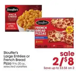Giant Eagle Stouffer's Large Entrées or French Bread Pizza offer