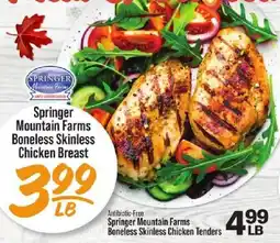 IGA Springer Mountain Farms Boneless Skinless Chicken Breast offer