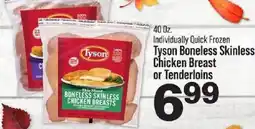 IGA Tyson boneless skinless chicken breast or tenderloins offer