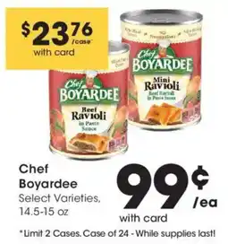 Smith's Chef Boyardee Select Varieties offer