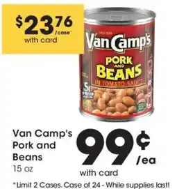 Smith's Van Camp's Pork and Beans offer