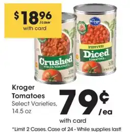 Smith's Kroger tomatoes offer
