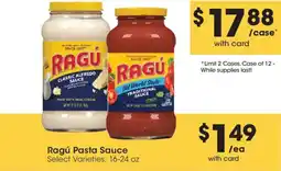 Smith's Ragú Pasta Sauce offer
