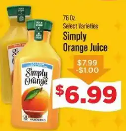 IGA Simply Orange Juice offer