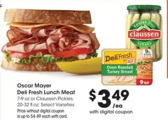 Oscar Mayer Deli Fresh Lunch Meat