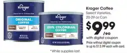 Dillons Kroger coffee offer