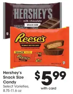 Smith's Hershey's Snack Size Candy offer