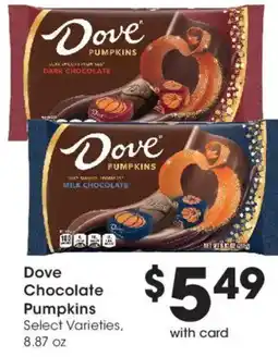 Smith's Dove Chocolate Pumpkins offer