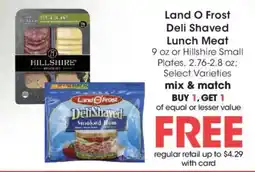 Dillons Land O Frost Deli Shaved Lunch Meat offer