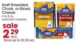 Giant Eagle Kraft shredded cheese offer
