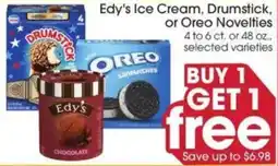 Giant Eagle Edy's Ice Cream, Drumstick, or Oreo Novelties offer