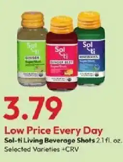 Stater Bros Sol-ti Living Beverage Shots offer