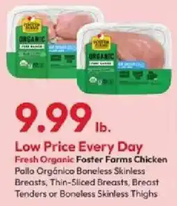 Stater Bros Fresh Organic Foster Farms Chicken offer