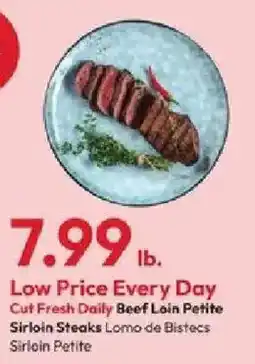 Stater Bros Cut Fresh Daily Beef Loin Petite offer