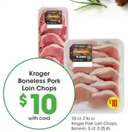 Smith's Kroger boneless pork loin chops offer