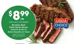 Smith's Boneless Beef Petite Sirloin Steaks offer