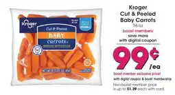 Dillons Kroger cut & peeled baby carrots offer