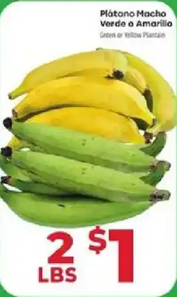 Supermercado El Rancho Green or Yellow Plantain offer