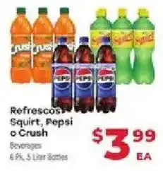 Supermercado El Rancho Refrescos Squirt Pepsi o Crush offer