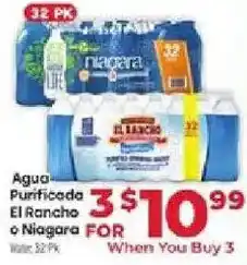 Supermercado El Rancho El Rancho or Niagara Water offer