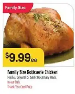 Bashas' Family Size Rotisserie Chicken offer