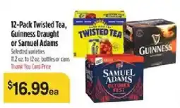 Bashas' Twisted Tea, Guinness Draught or Samuel Adams offer