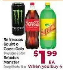 Cardenas Squirt or Coca-Cola Beverages offer