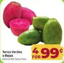 Cardenas Green or Red Cactus Pears offer