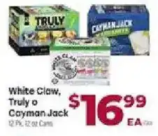 Cardenas White Claw, Truly or Cayman Jack offer
