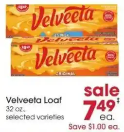 Giant Eagle Velveeta Loaf offer