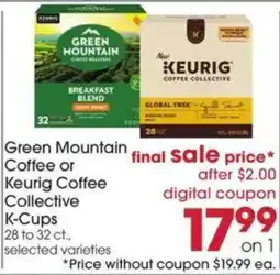 Giant Eagle Green Mountain Coffee or Keurig Coffee Collective K-Cups offer