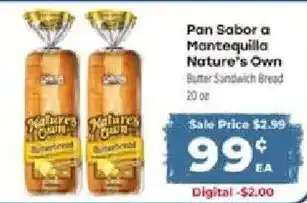 Pan Sabor a Mantequilla Nature's Own