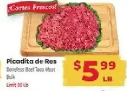 Supermercado El Rancho Picadita de Res Boneless Beef Taco Meat offer