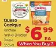 Supermercado El Rancho Queso Cacique Ranchero offer