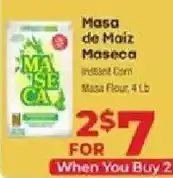 Supermercado El Rancho Maseca instant corn masa flour offer