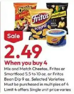Stater Bros Cheetos, Fritos or Smartfood offer