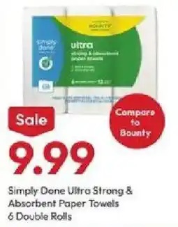 Stater Bros Simply Done Ultra Strong & Absorbent Paper Towels offer