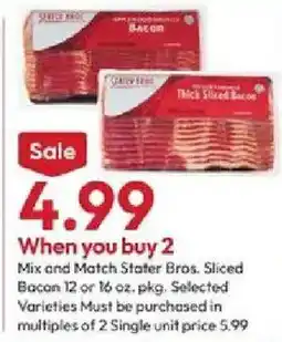 Stater Bros Stater Bros. Sliced Bacon offer