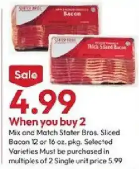 Stater Bros Stater Bros. Sliced Bacon offer