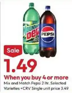 Stater Bros Mount Dey and Pepsi 2 Ltr offer